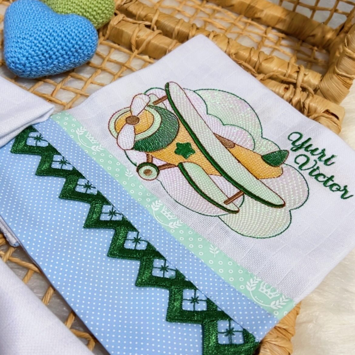 Fralda de boca- Tecido e renda Luxo Mabber - Imagem 5